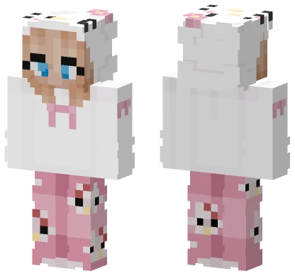 Blonde Hello Kitty Girl Minecraft skin