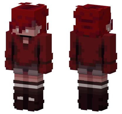 Bloody Foxy Mask Minecraft skin