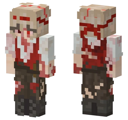 Bloody Red Timed Minecraft skin