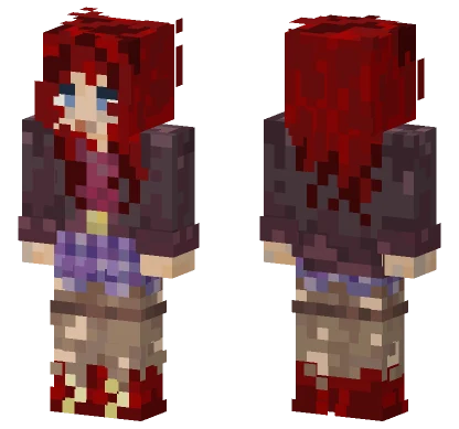 Bloody Schoolgirl Outfit Minecraft skin