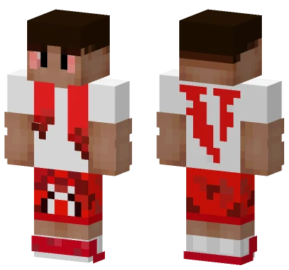 Bloody Vlone Hoodie Minecraft skin
