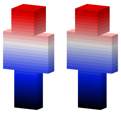 Blude and Red Shade Minecraft skin