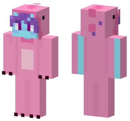 Blue Alien in Dino Onesie Minecraft skin