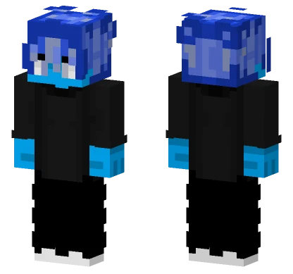 Blue And Black Robot Minecraft skin