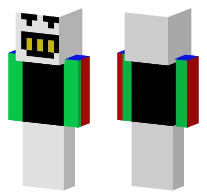 Blue and Green Jester Minecraft skin