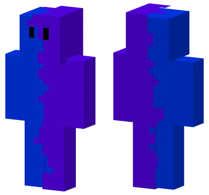 Blue and Purple Robot Minecraft skin