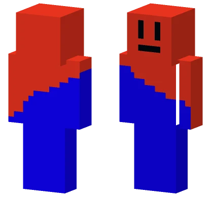 Blue and Red Minecraft skin