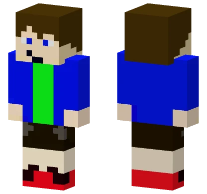 Blue and Red Jumper Minecraft skin