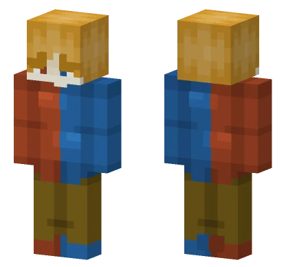 Blue And Red Overalls Minecraft skin