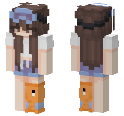 Blue And White Dress Minecraft skin