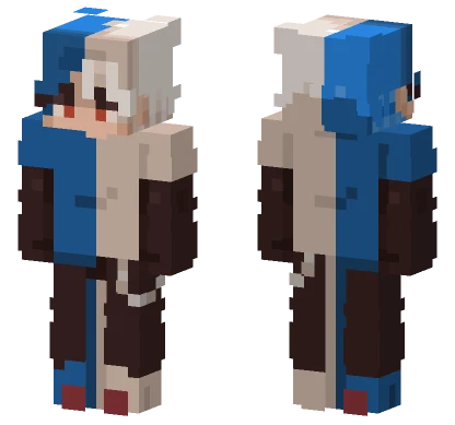 Blue and White Outfit Minecraft skin