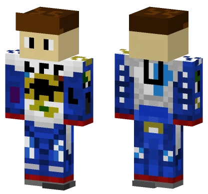 Blue and White Uniform Minecraft skin
