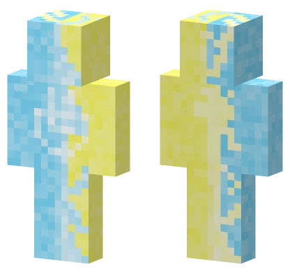 Blue and Yellow Abstract Minecraft skin