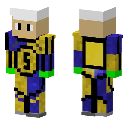 Blue and Yellow Soccer Jersey Minecraft skin