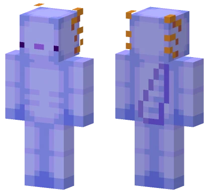 Blue Axolotl Minecraft skin