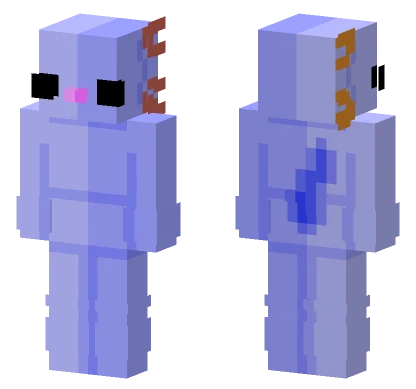 Blue Axolotl Upgrade Minecraft skin
