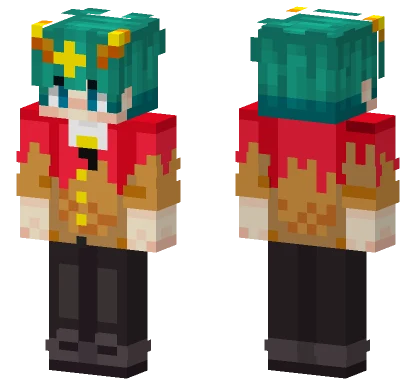 Blue Barman Demon Birthday Minecraft skin