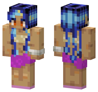 Blue Bikini Girl Minecraft skin