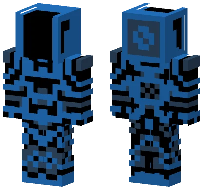 Blue Black Grey Armor Minecraft skin