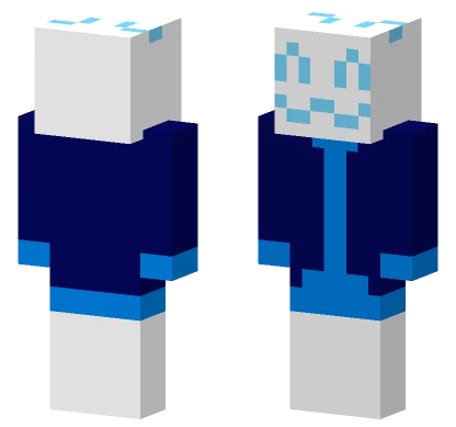Blue Blocky Character Minecraft skin