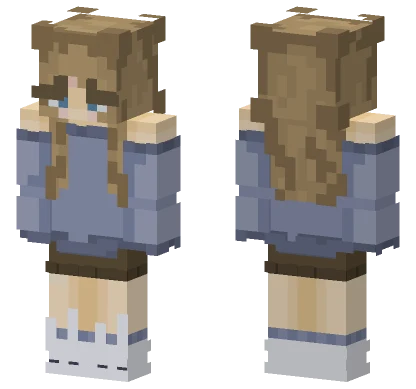 Blue Bunny Girl Minecraft skin