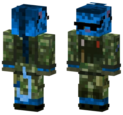 Blue Camo Soldier Minecraft skin