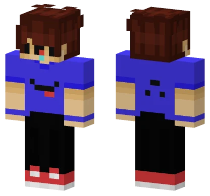 Blue Cartoon Boy Minecraft skin