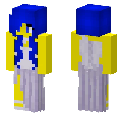 Blue Cat Girl Minecraft skin
