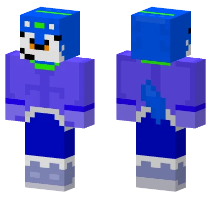 Blue Cat Hoodie Minecraft skin