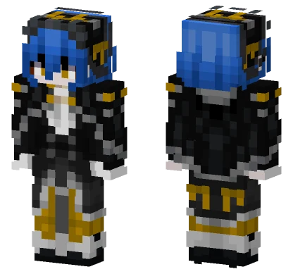 Blue Character Minecraft skin