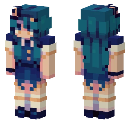 Blue Circus Lady Minecraft skin