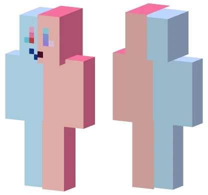 Blue Cloud Bunny Minecraft skin