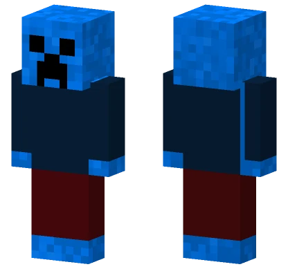 Blue Creeper Minecraft skin