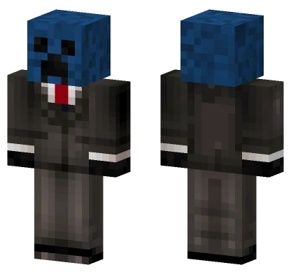 Blue Creeper Suit Guy Minecraft skin