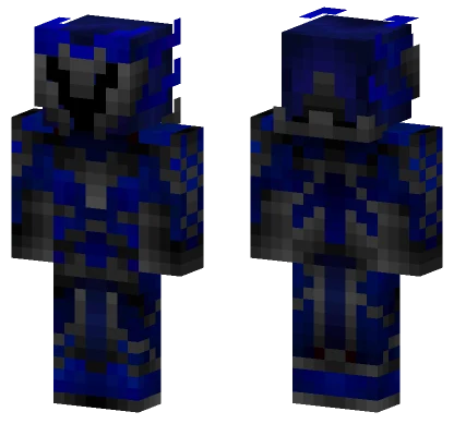Blue Daedric Armour Red Minecraft skin