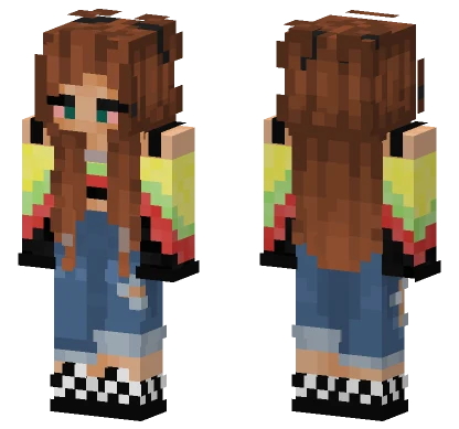 Blue Denim Girl Minecraft skin