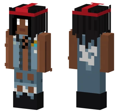 Blue Denim Jacket Minecraft skin