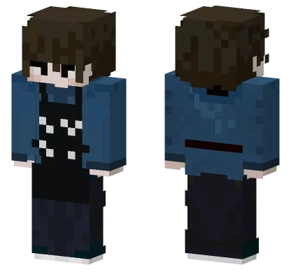 Blue Denim Jacket Minecraft skin
