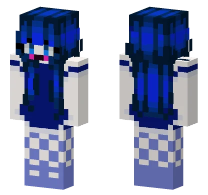 Blue Dollface Minecraft skin