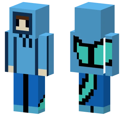 Blue Dragon Girl Minecraft skin
