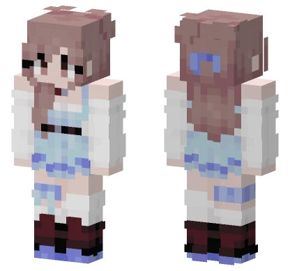 Blue Dress Girl Minecraft skin