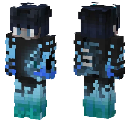 Blue Drip PvP Edit Minecraft skin