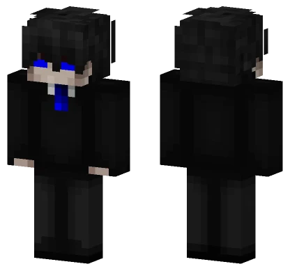 Blue Eyed Black Hoodie Minecraft skin