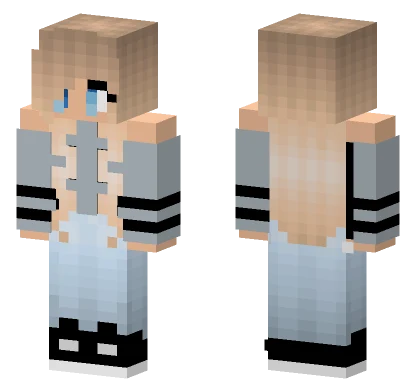 Blue Eyed Girl With Jeans Minecraft skin
