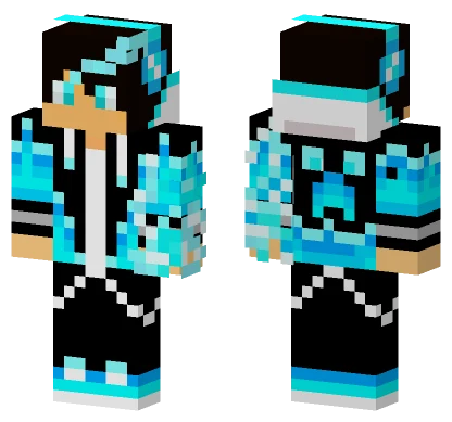 Blue Fire Girl Minecraft skin
