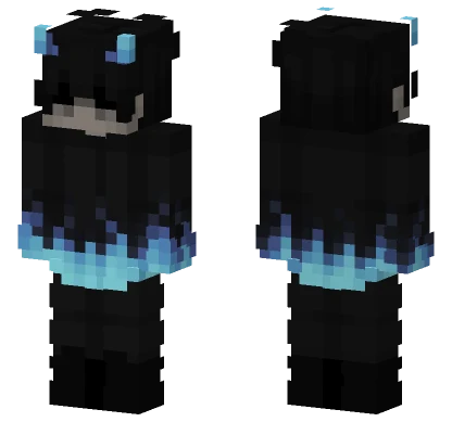 Blue Fire Wolf Minecraft skin