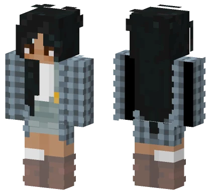 Blue Flannel Shirt Minecraft skin