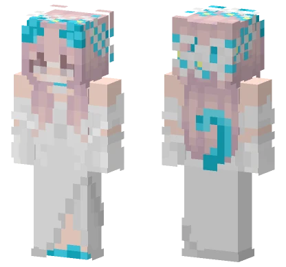 Blue Flower Girl Minecraft skin