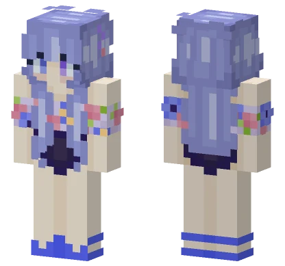 Blue Flower Swimsuit Minecraft skin