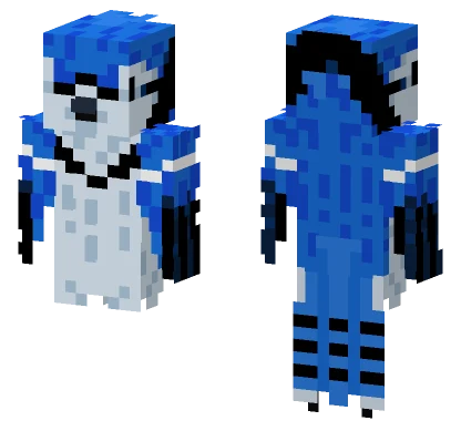 Blue Fox Character Minecraft skin